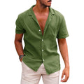 Men's Tops Casual Button Down Shirt Short Sleeve Beach Shirt Summer Mens Clothing