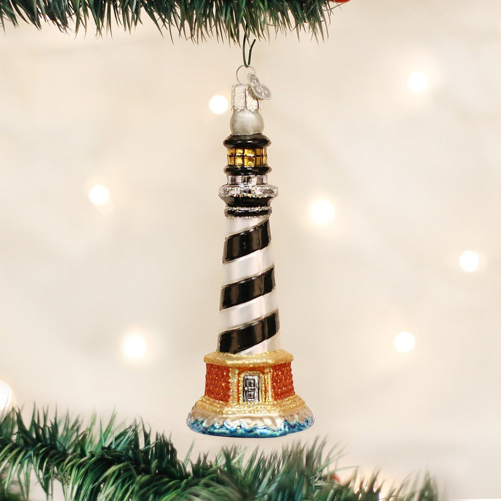 Collection Glass Blown Ornaments for Christmas Tree Cape Hatteras Lighthouse, 20017