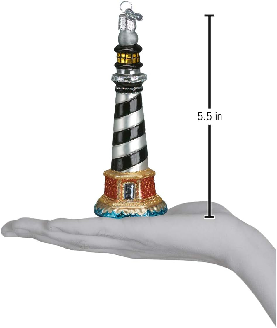 Collection Glass Blown Ornaments for Christmas Tree Cape Hatteras Lighthouse, 20017